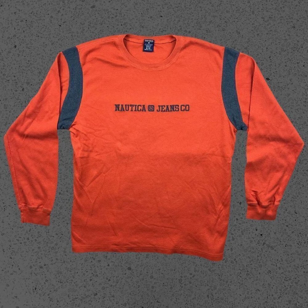 Vintage Nautica color block shirt sweatshirt
